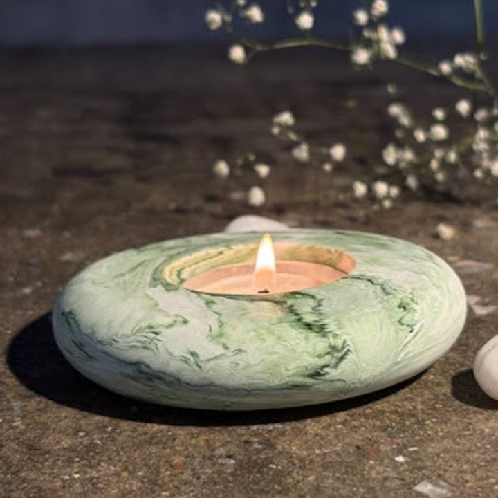 Handmade Concrete Ardore Hamper | Includes 1 Window Centerpiece, 1 Candle Holder And 1 Vase