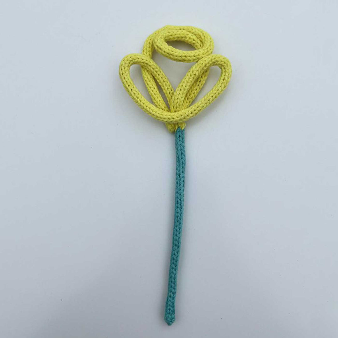 Handmade Knitted Wire Gulzar Yellow Rose