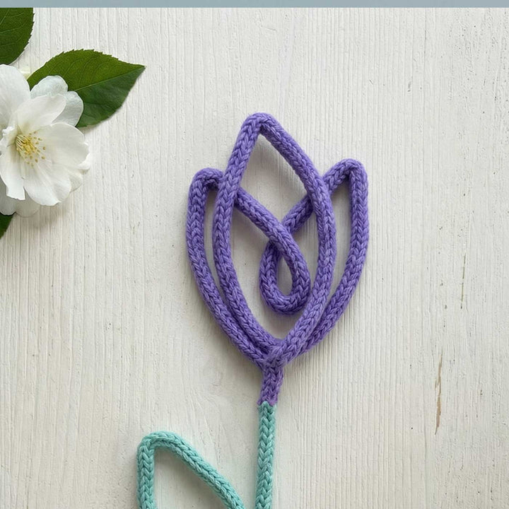 Handmade Knitted Wire Gulzar Purple Tulip