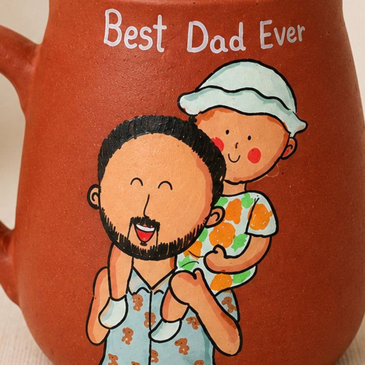 Personalised Terracotta Mugs with Photo Based Caricatures