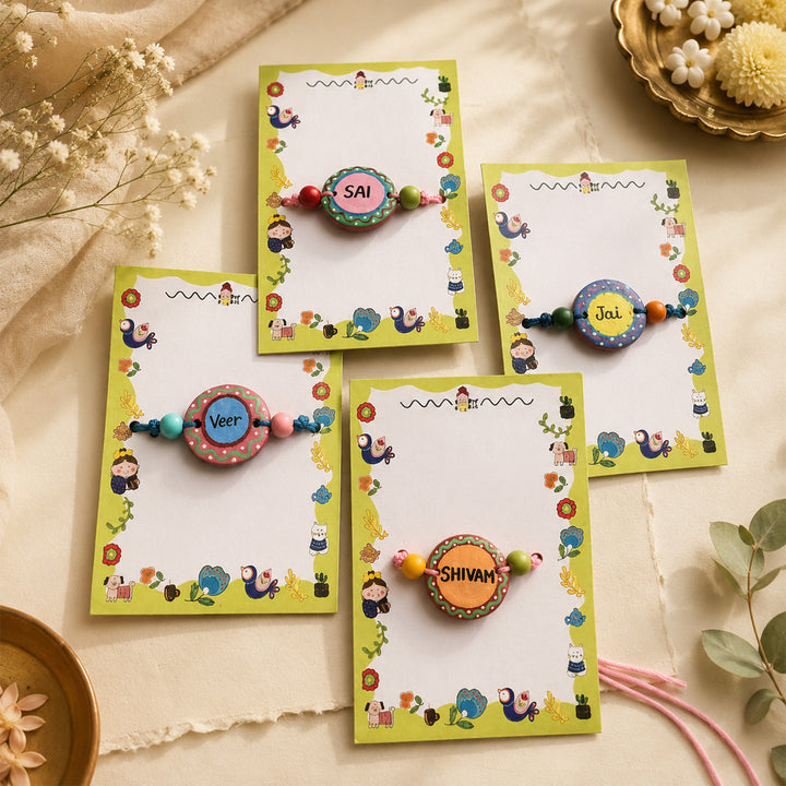 Photo Personalized "Pyaara Bhai" Terracotta Rakhi Hamper | Includes 1 Mug, 1 Rakhi