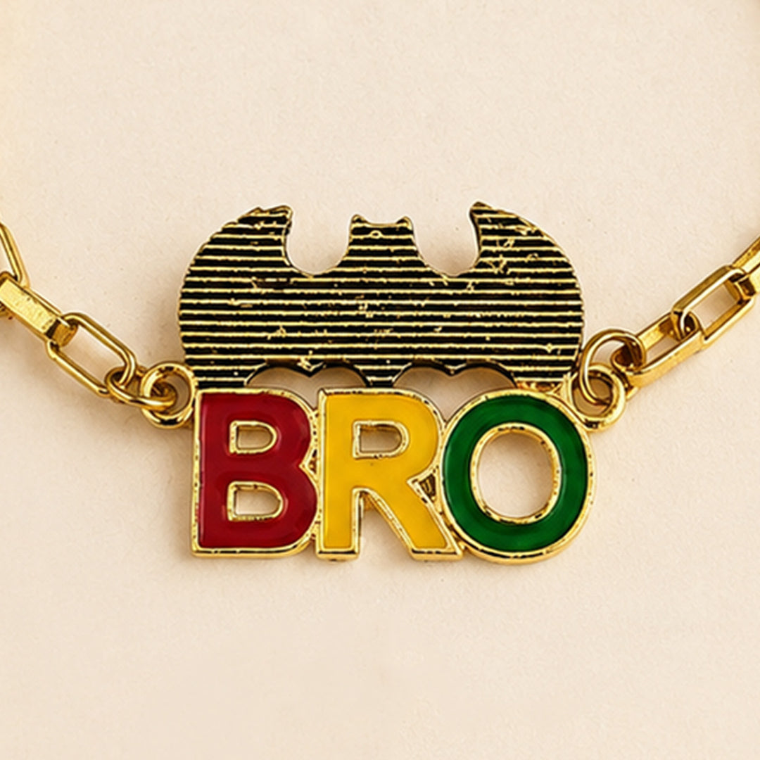 Handmade Beaded Batman Superhero Bracelet Rakhi With Roli Chawal For Brother