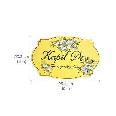 Handpainted Floral Victorian MDF Nameplate
