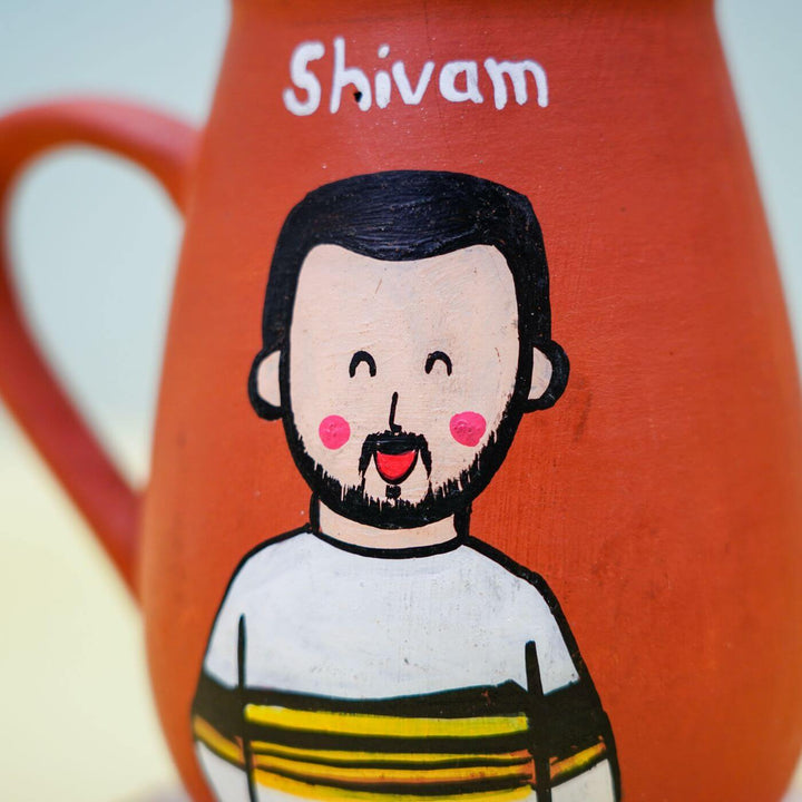 Photo Personalised Terracotta Caricature Rakhi Hamper