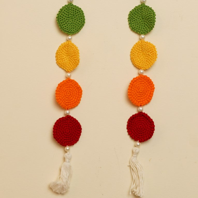 Handmade Multicolor Seven Chakra Crochet Hanging