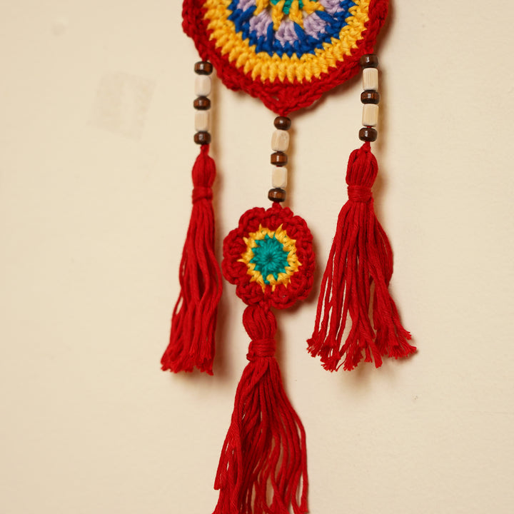 Handmade Muladhara Chakra Crochet Hanging
