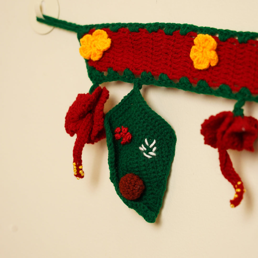 Handmade Decorative Ganesha Theme Crochet Toran