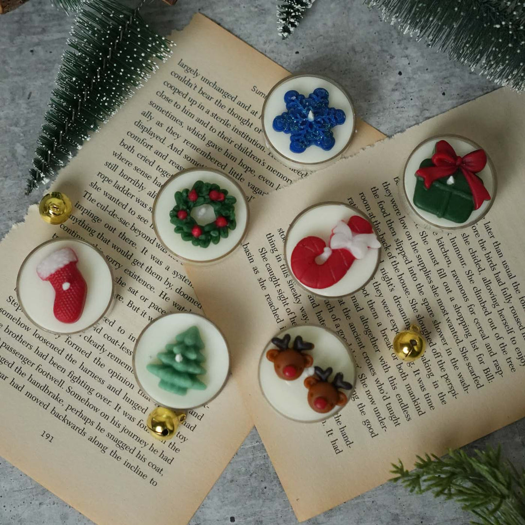 4 Pc | Handmade Soy Wax Holiday Cheer Tealight Candles