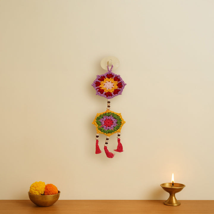 Handmade Beaded Mandala Theme Crochet Hanging