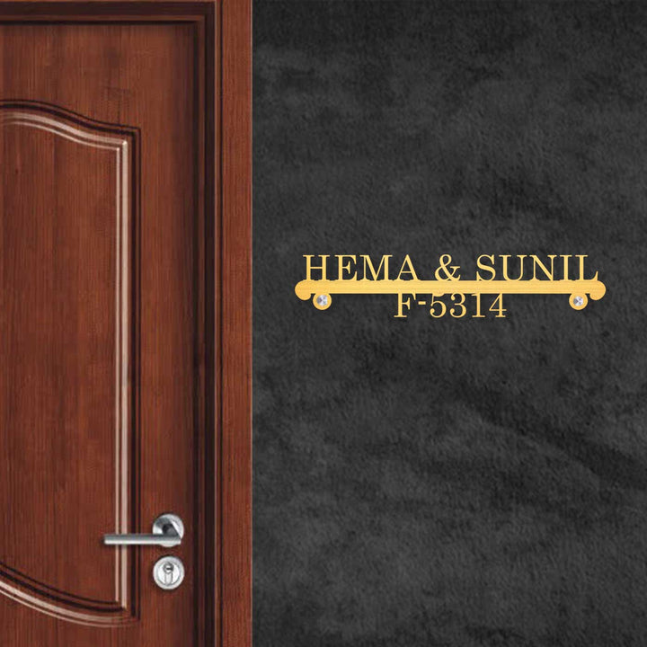 Personalized Laser Cut Elegant Design Steel Name Plate