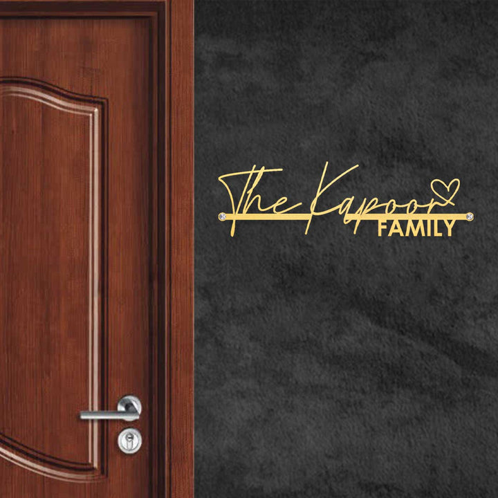 Personalized Laser Cut Minimalist Design Steel Name Plate