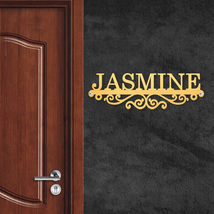 Personalized Laser Cut Minimal Design Steel Name Plate