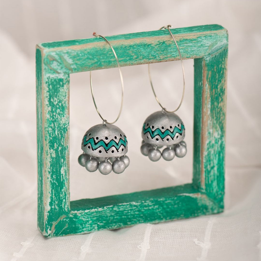 Handmade Silver Fusion Terracotta Earrings