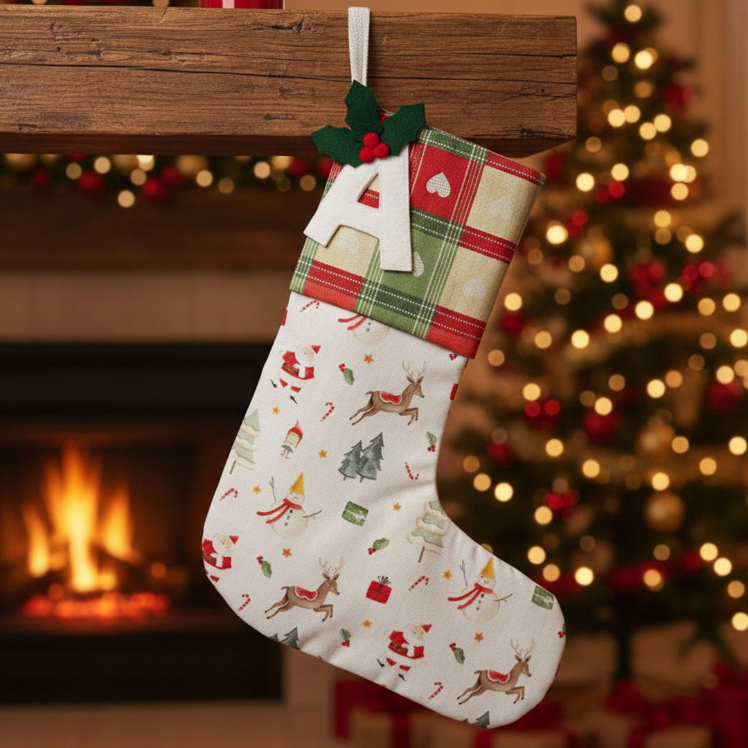 2 Pc | Personalized Dear Santa Christmas Stocking And Gift Sack Combo