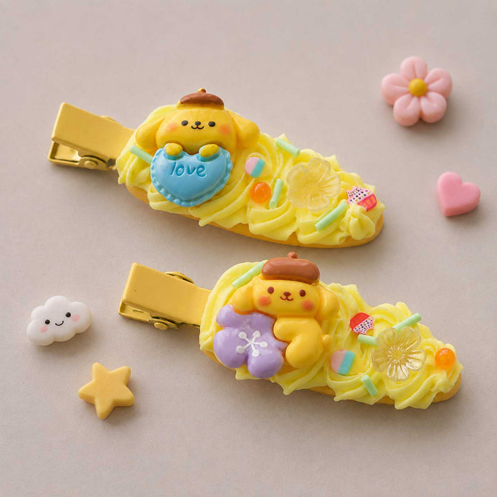 Trendy Decorative Hair Clips With Cute Character Details | Set of 2