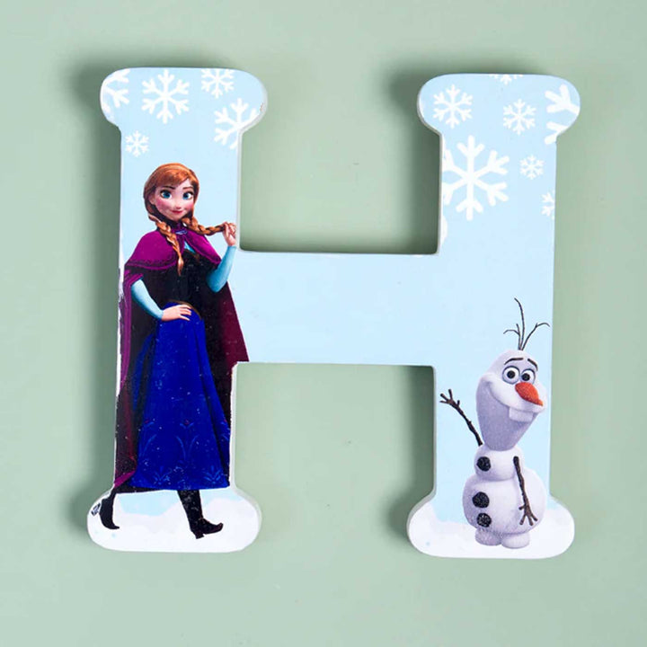 Handmade Frozen Princess Theme MDF Wood 3D Wall Letter For Kids - H