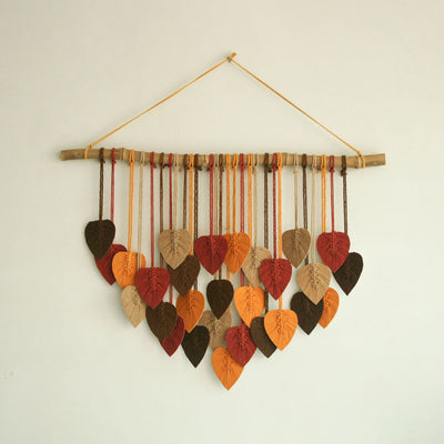 Handcrafted Macrame Leaf Wall Hanging