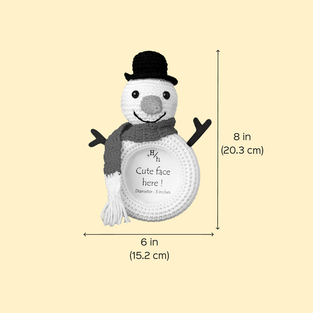 Handmade Snowman Crochet Ornament For Christmas Tree Decoration