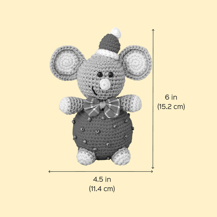 Handmade Mouse Crochet Ornament For Christmas Tree Decoration