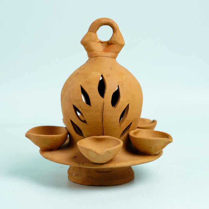 Handmade Terracotta Hanging Cutwork Diya