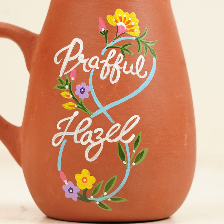 Love Till Infinity Personalized Handmade Couple Terracotta Mug | 350 ml