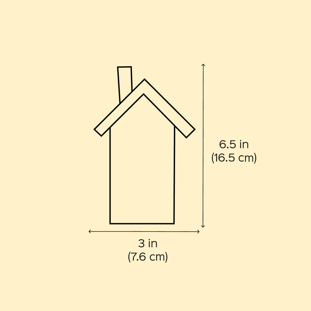 2 pc | White & Blue Handcrafted Miniature Wooden House Planter/Pen Holder