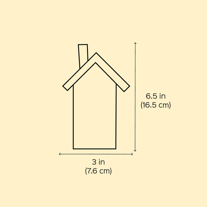 2 pc | Brown & Blue Handcrafted Miniature Wooden House Planter/Pen Holder