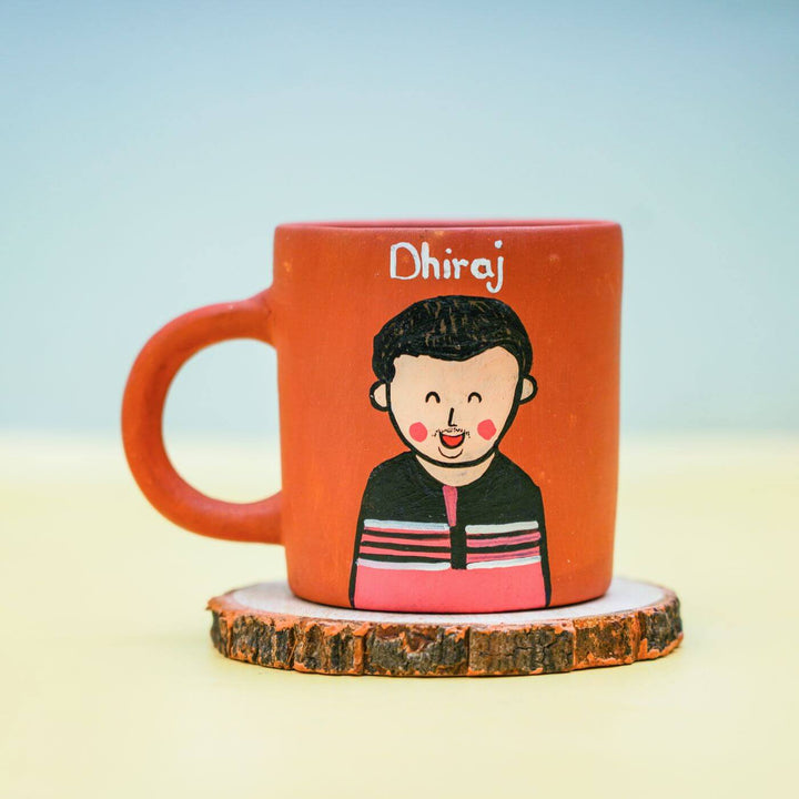 Personalized Terracotta Mug with Photo Based Caricatures - Zwende