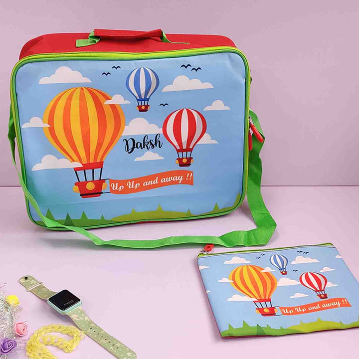 Personalised Printed Overnight Bag with Pouch for Kids