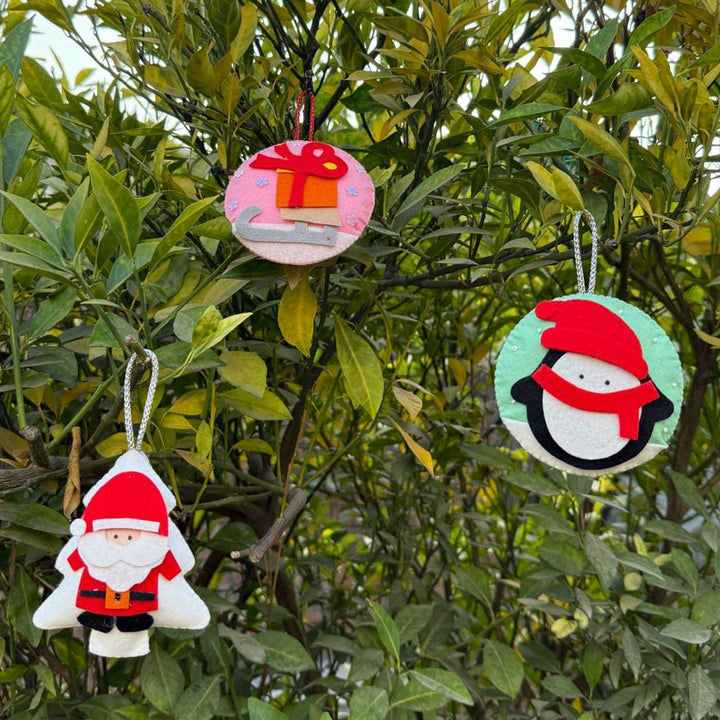 3 Pc | Whimsical Felt Christmas Character Ornament
