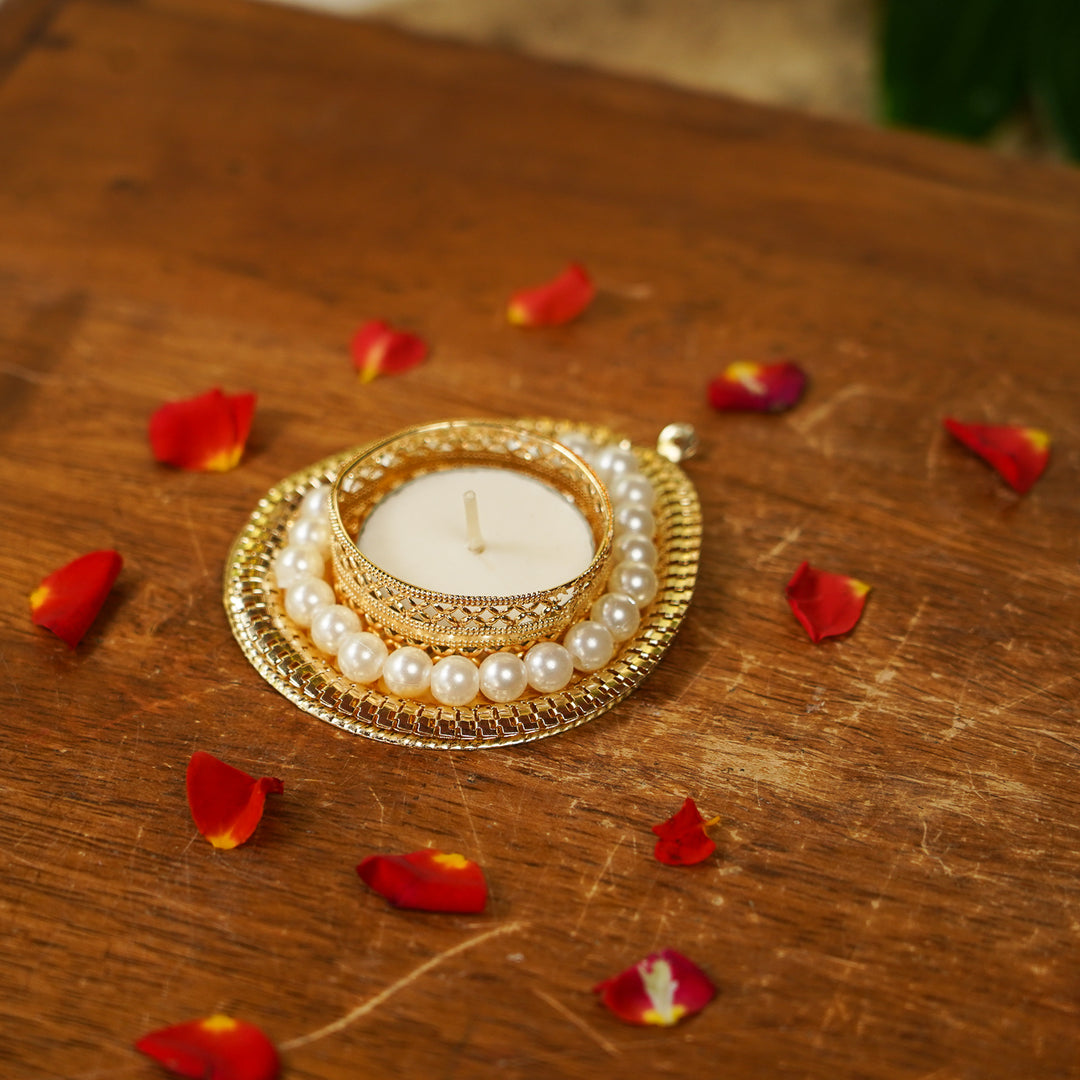 Decorative Golden Tealight Holder