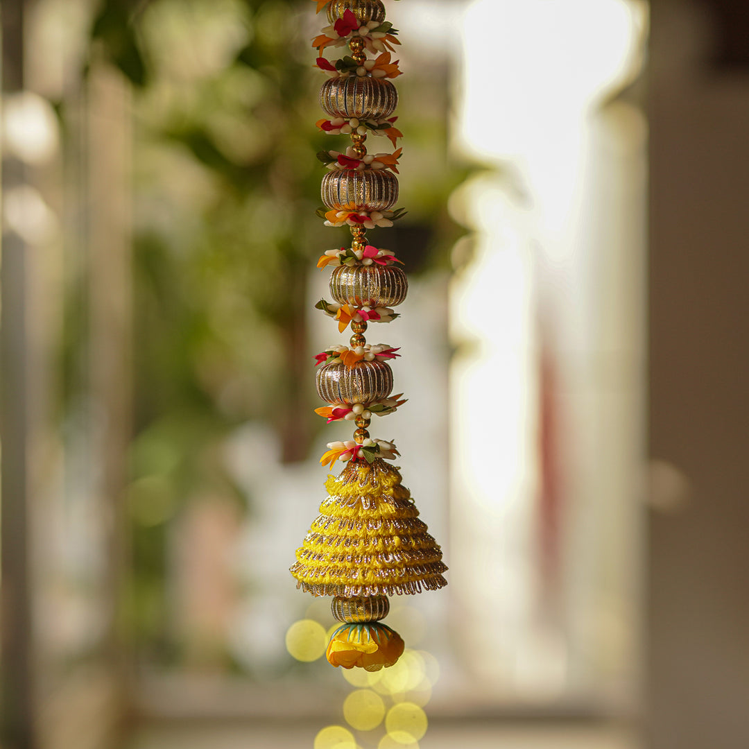 Handmade Gota Patti Floral Hanging