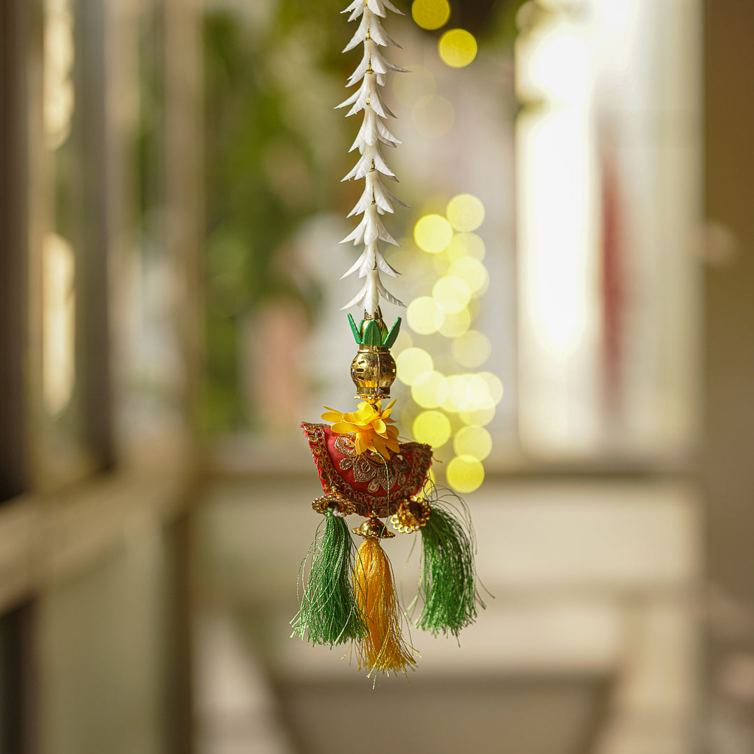 Handmade Rajnigandha Pichwai Hanging