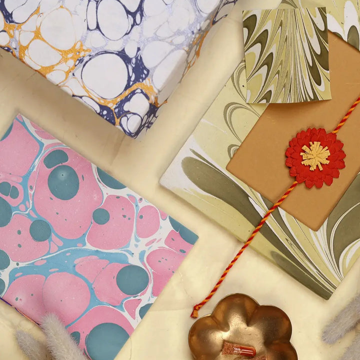 Eco-Friendly Festive Rakhi Hamper | Includes 1 Notebook, 1 Photo Frame, 1 Rakhi, 1 Roli Chawal & 1 Greeting Card