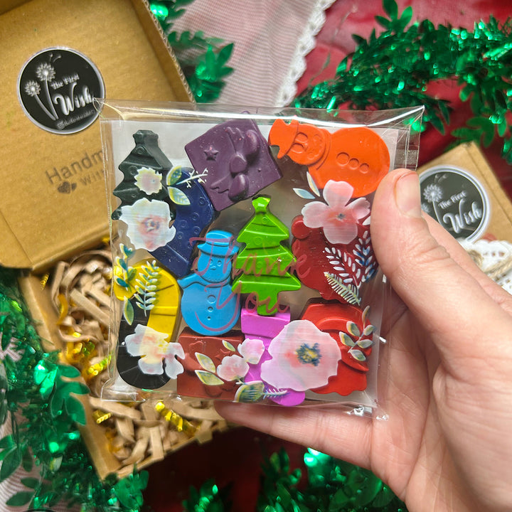 Handmade Christmas Theme Wax Crayons | Set Of 12