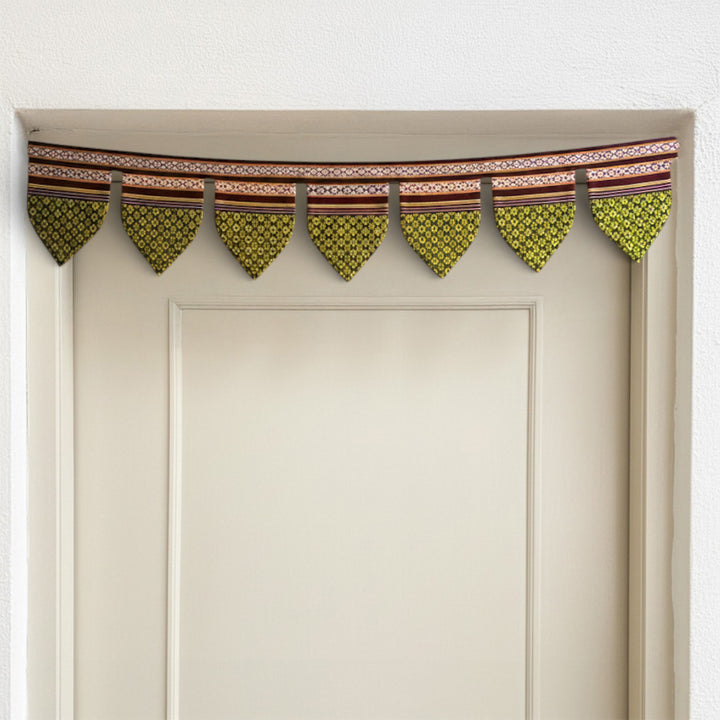 42 Inch Handmade Peepal Leaf Design Khunn Fabric Cotton Toran