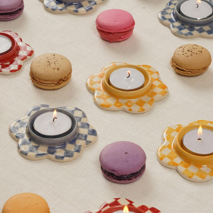 Handpainted Imara Tealight Holders | Set of 3