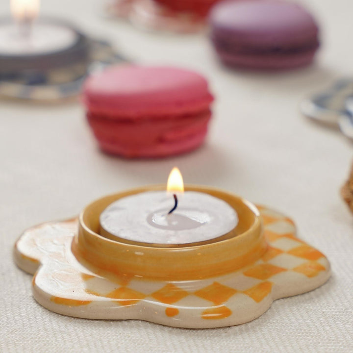 Handpainted Imara Tealight Holders | Set of 3
