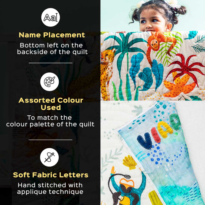 Personalized A Kingdom of Kelp Theme Baby Bedding | Set Of 5