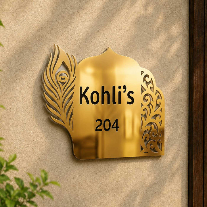 "Royal Heritage" Personalized Weatherproof Stainless Steel Name Plate For Home