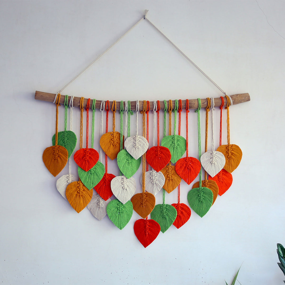 Handcrafted Macrame Leaf Wall Hanging