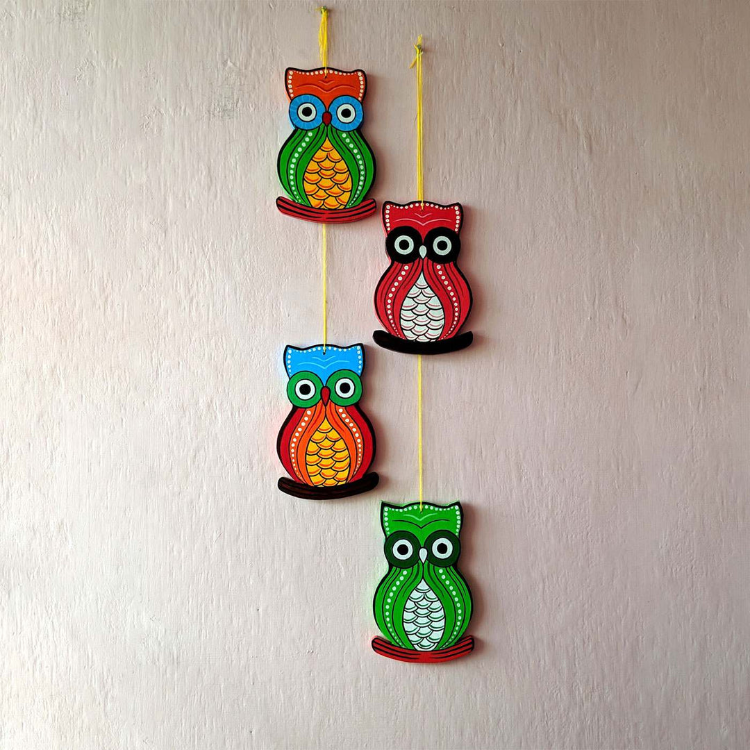 Handpainted Owl String Wall Hangings