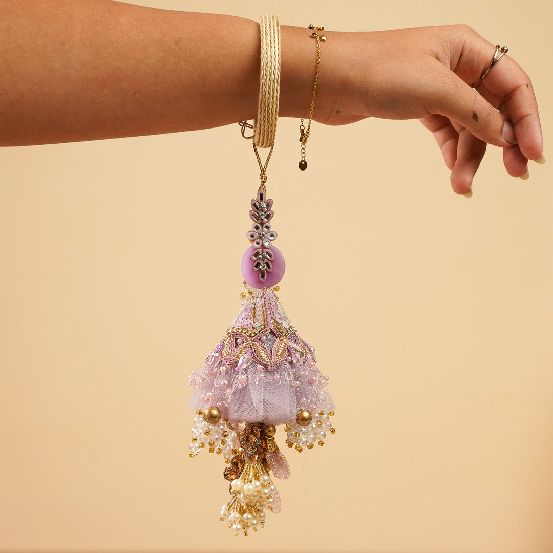 Handmade Beaded Pearl & Sequins Bhaiya Bhabhi Rakhi | Set Of 2