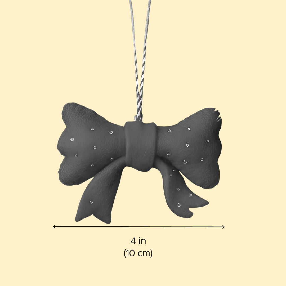 Ruby Ribbon Felt Ornament For Christmas Tree Decoration