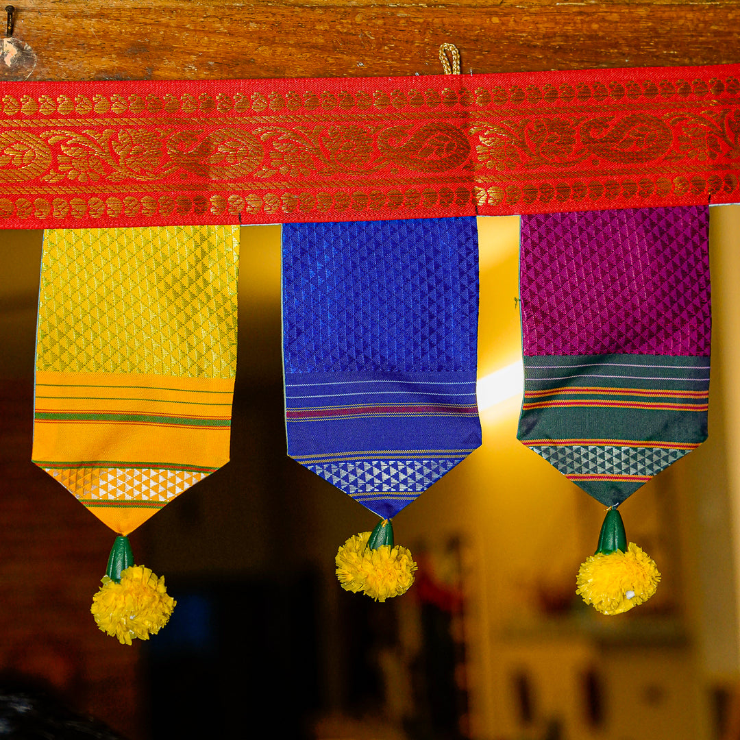 40 Inch | Handmade Khun Fabric Rangrekha Toran