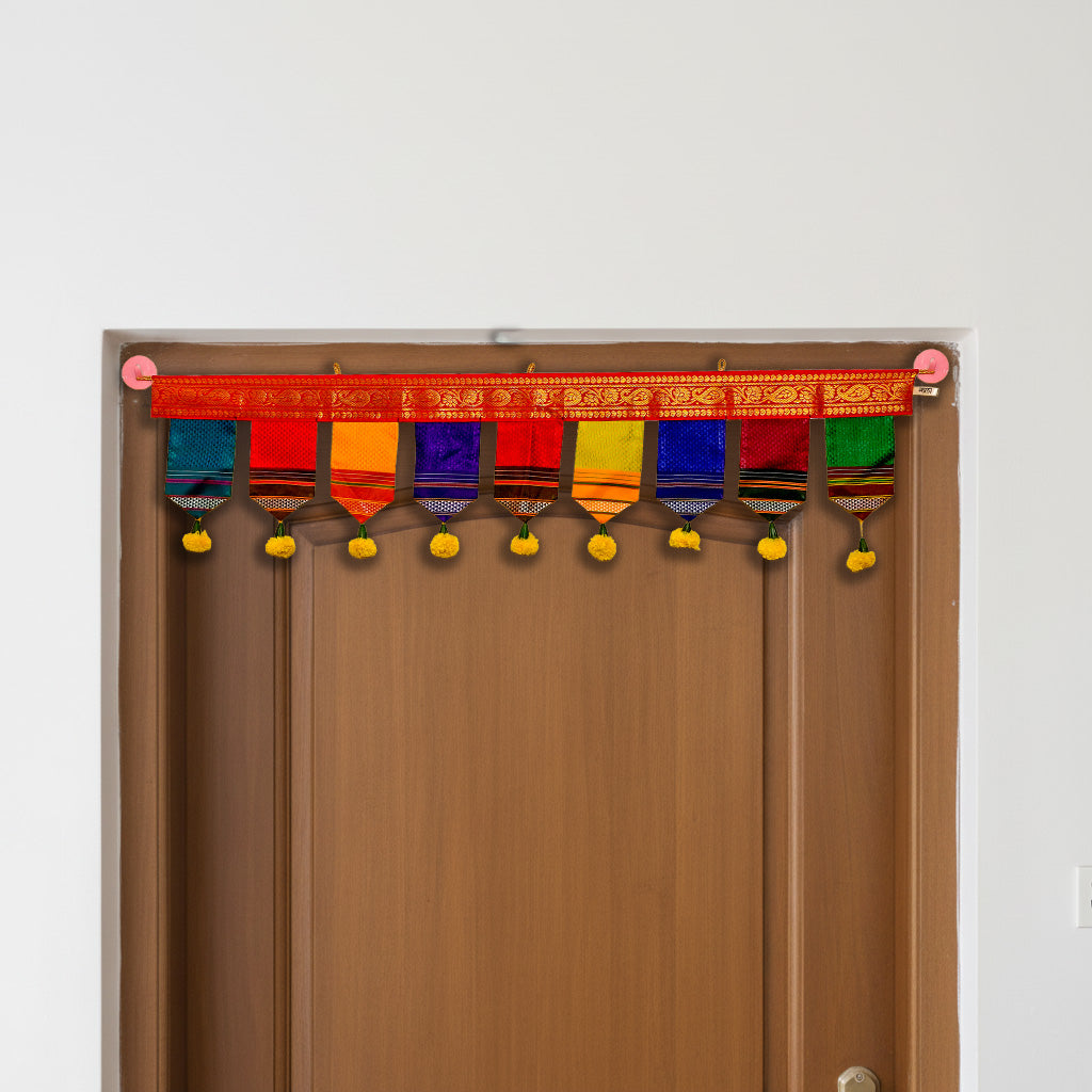 40 Inch | Handmade Khun Fabric Rangrekha Toran