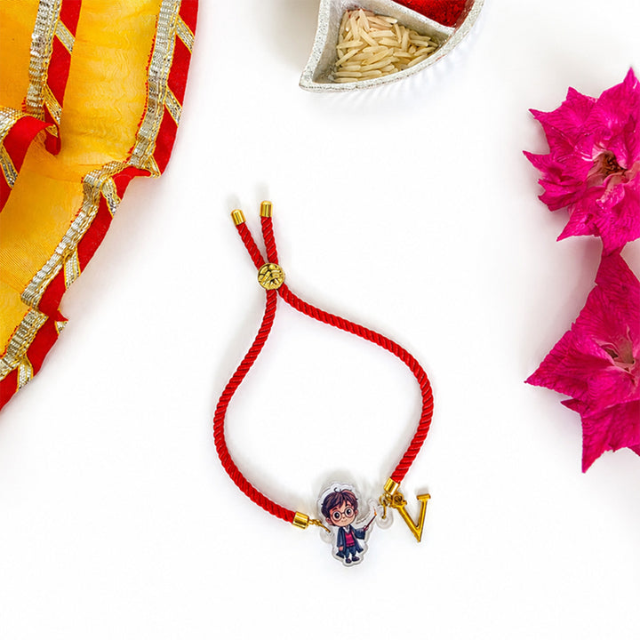 Personalized Adjustable Printed Multi-Theme Charm Bracelet Kids Rakhi For Brother