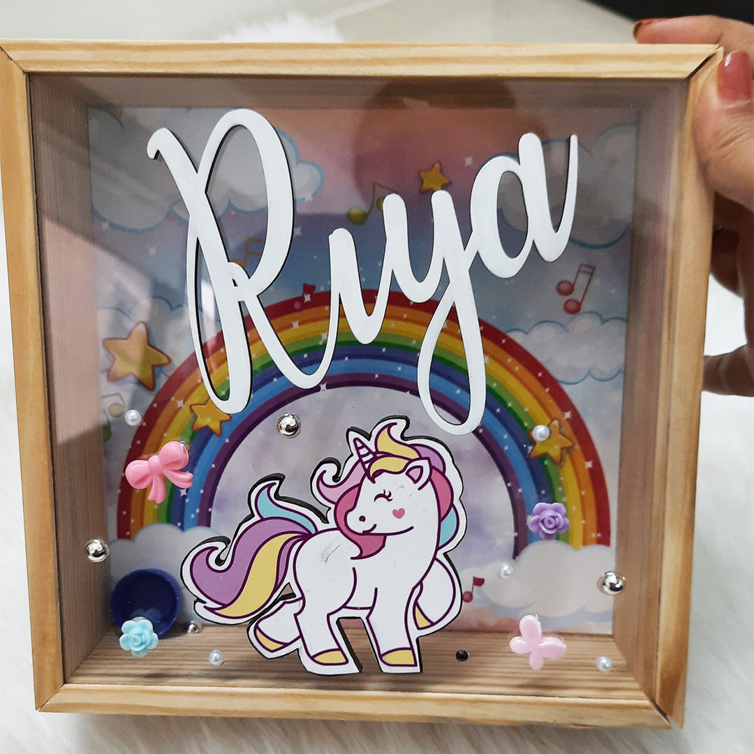Unicorn Personalized Handmade Acrylic Knicknack Box