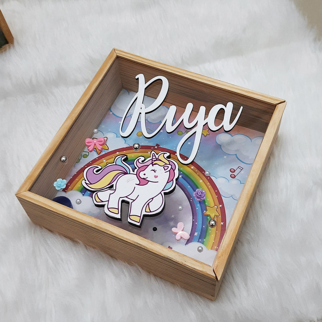 Unicorn Personalized Handmade Acrylic Knicknack Box