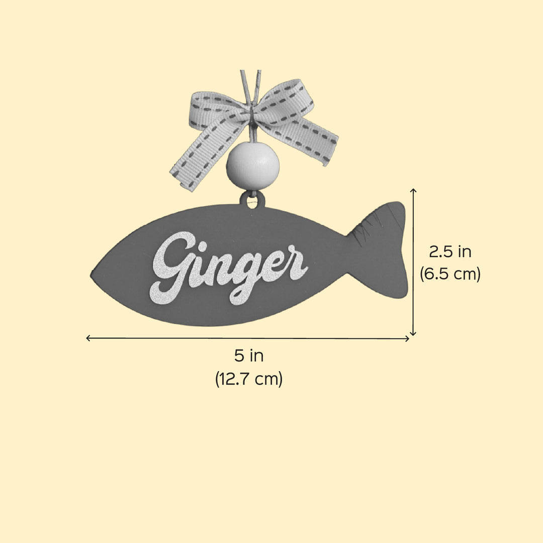 Personalized Fish Theme Acrylic Ornament For Christmas Tree Decoration